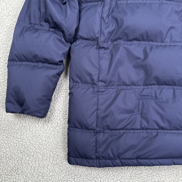 LL Bean Puffer Downtek Jacket Men Medium Reg Blue Removable Hood Pertex 295958 - Picture 16 of 16